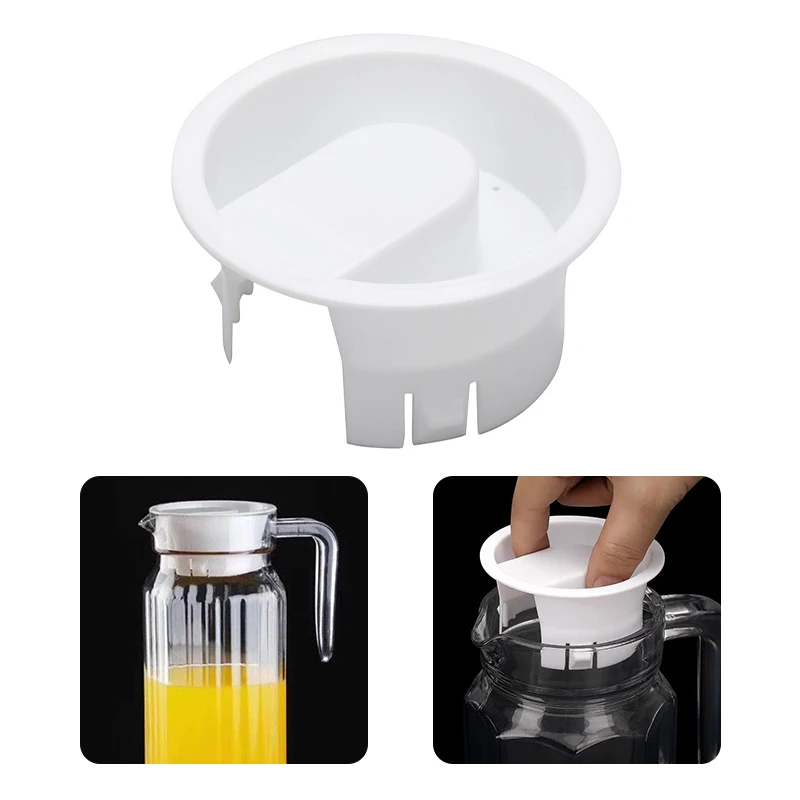 White Glass Water Carafe Lids Plastic Covers Stoppers Anti Dust Non Splash Bottle Plugs Leak Proof Caps for Bistro Pitcher