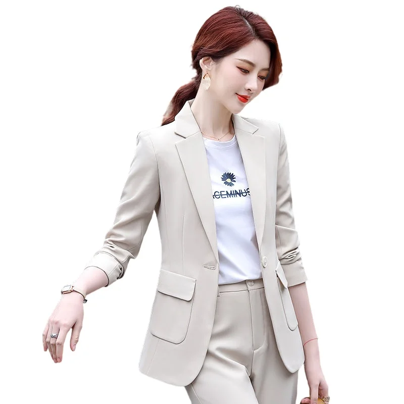 2021 new British fashion European and American style casual high-end professional suit two-piece work clothes suit suit women