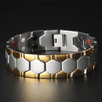 men health care germanium magnetic bracelet for arthritis and carpal tunnel stainless steel therapy bracelets wholes colorfast