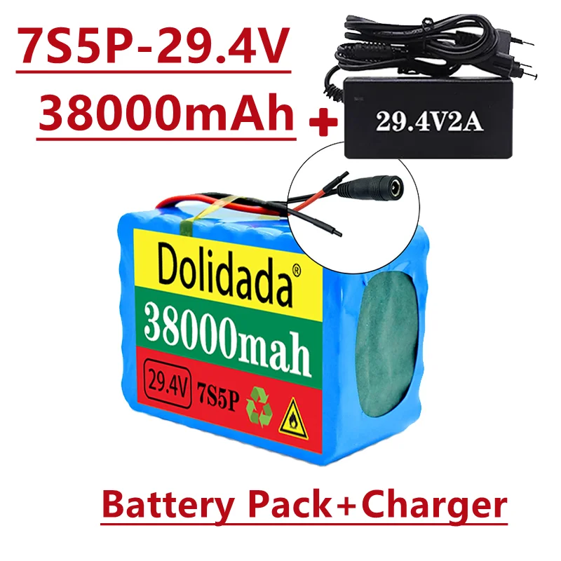 

2022 new 24 V 38ah battery pack 250W 350W 29.4V 7s5p used for backpack wheelchair electric bicycle lithium ion battery