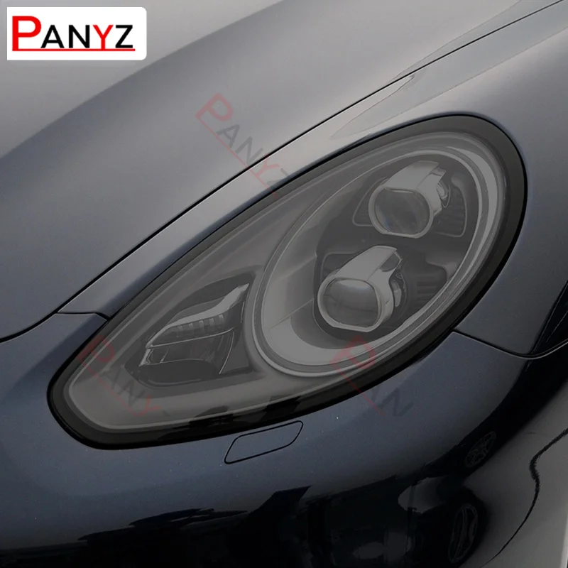 

Защитная пленка для автомобильных фар Porsche Panamera 970 971 2014-On, виниловая Защитная Прозрачная Черная защитная пленка из ТПУ