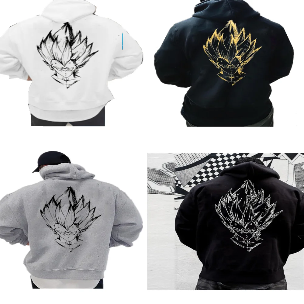 

Winter Thick Wool Men and Women Training Wukong Printed Hoodie Loose Sport Large Size Pullover