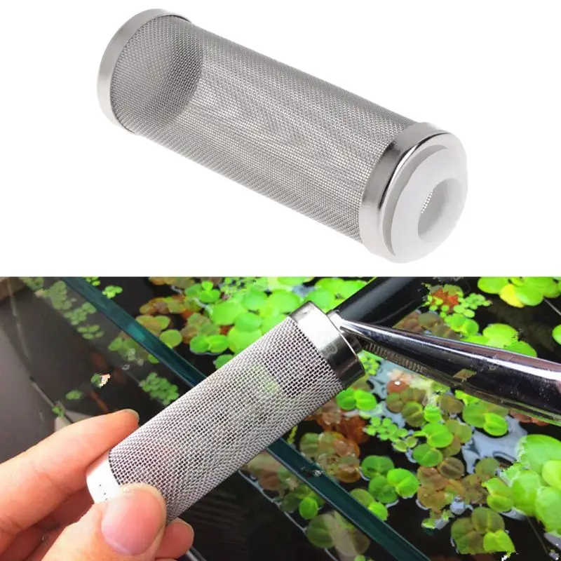 

Stainless Steel Aquarium Filter Entry Net Shrimp Cylinder Fish Tank Inflow Inlet
