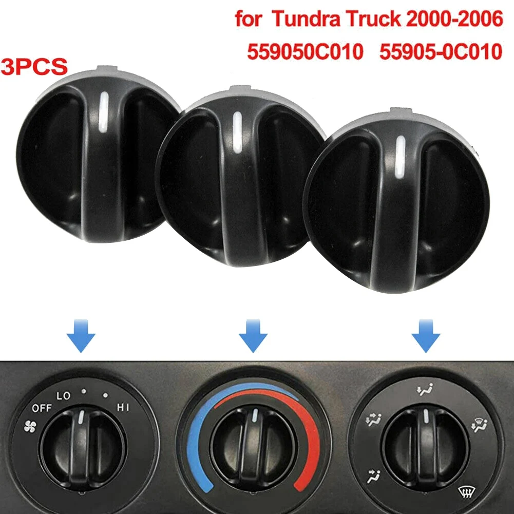 

Подходит для грузовика Toyota Tundra 2000-2006, ручки контроля температуры, циферблаты, нагреватель, кондиционерный вентилятор кондиционера, набор из 3 55905-0C010