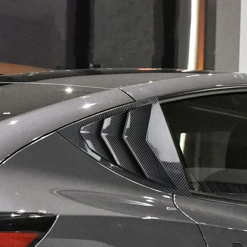 Фото Для Tesla Model 3/3 Highland Model Y/Y Juniper задние треугольные жалюзи задний треугольный спойлер на окно жалюзи крышка украшения №2