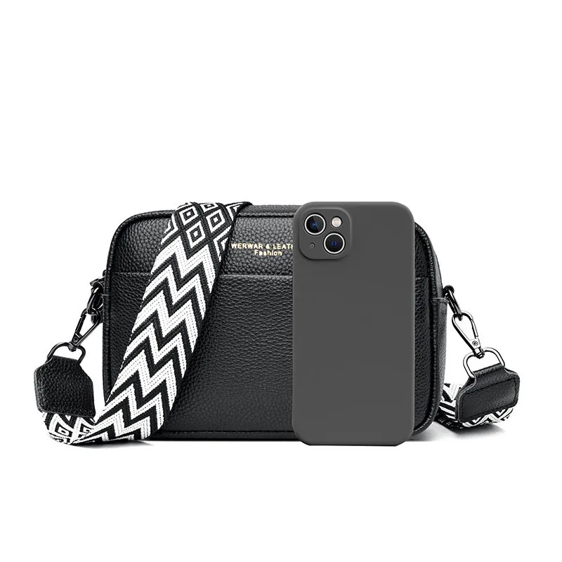 

New High Quality Genuine Leather Women Crossbody Shoulder Bags Letter Handbag Female Messenger Tote Sac