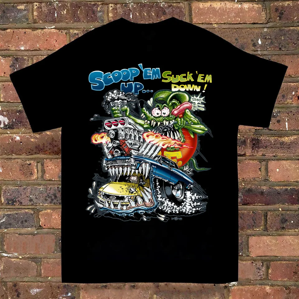 Новая хлопковая футболка Ed Roth Rat Fink для семьи черная все размеры