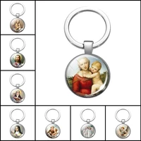 christian religious keychain st anthony keychain holy religious love medal jewelry gift keyring unisex jewelry wholesale