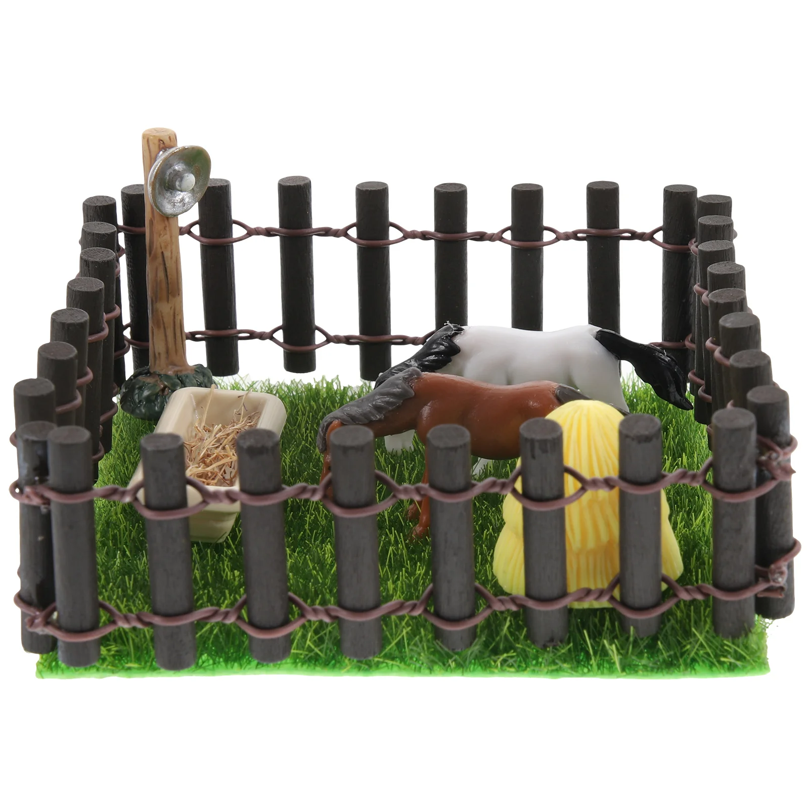 Horse Model House Toy Fence Plastic Playes Educational Barn Manual Small