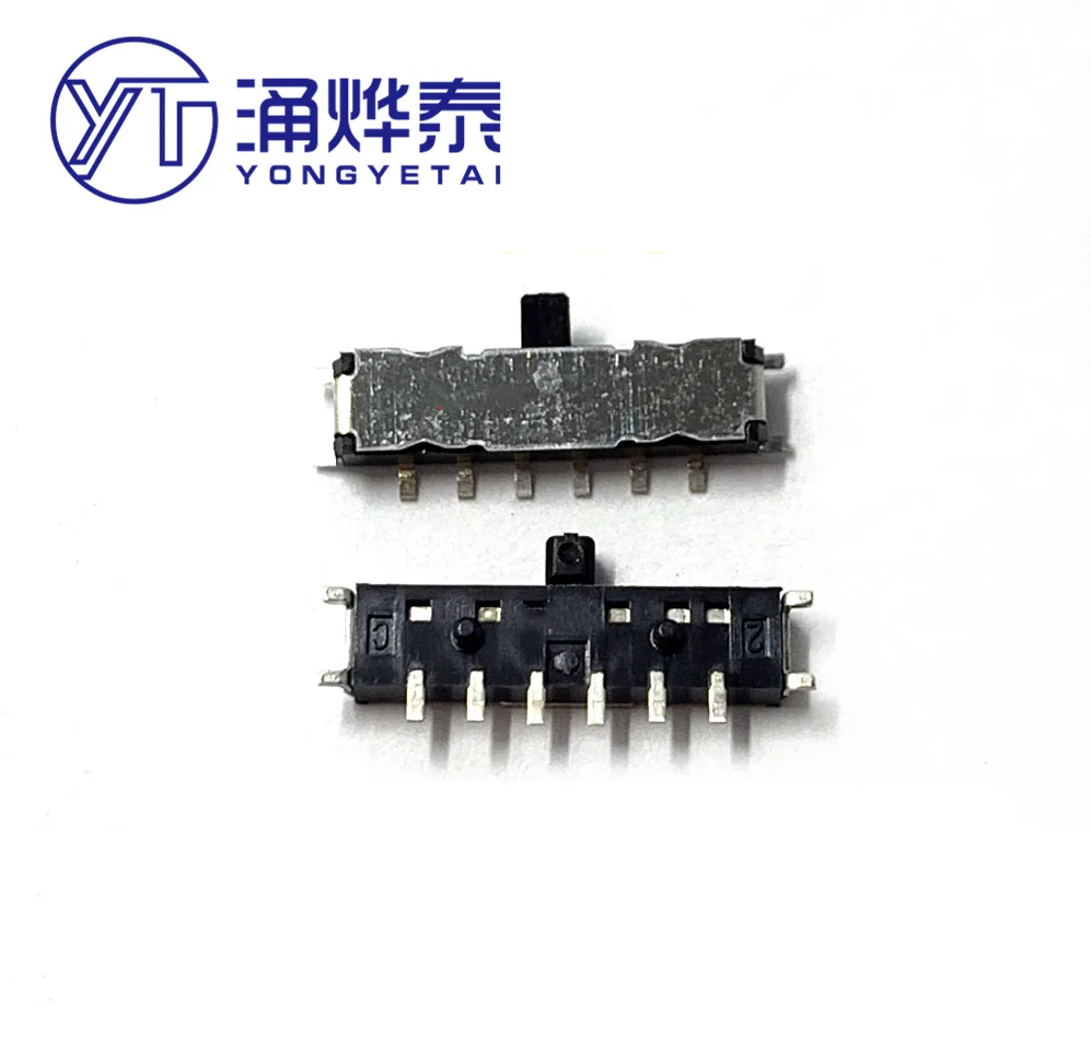 

YYT 5 шт. SSSS 810301 3-позиционный тумблер, 10/6-контактный ползунковый переключатель SMT с боковым ходом