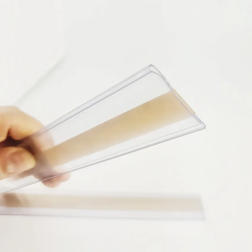 H2.2cm Long Plastic PVC Shelf Data Strips Clip Holder Merchandise Price Talker Sign Label Display Adhesive Tape 1 Pack