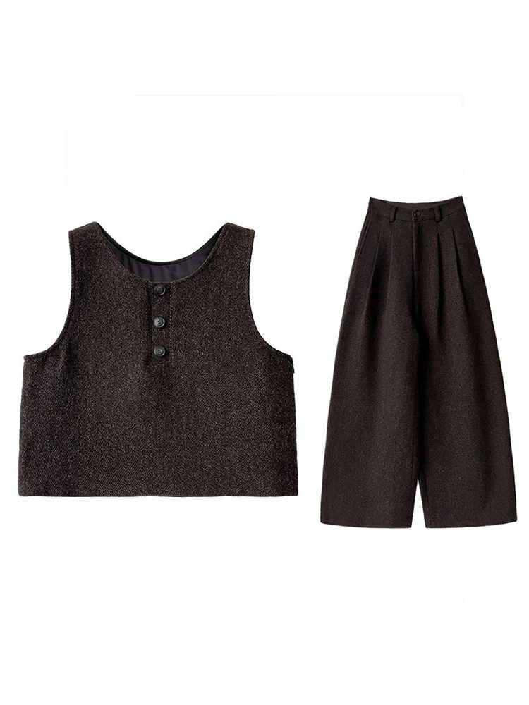 LANMREM Высококачественный комплект из двух предметов жилет с круглым вырезом +