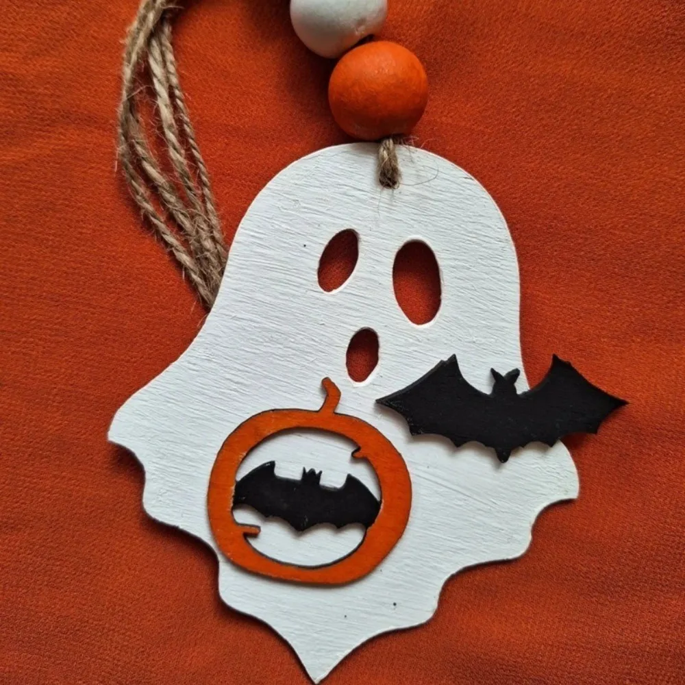 Хэллоуин подвесное украшение бирка милый призрак деревянный подвесной кулон