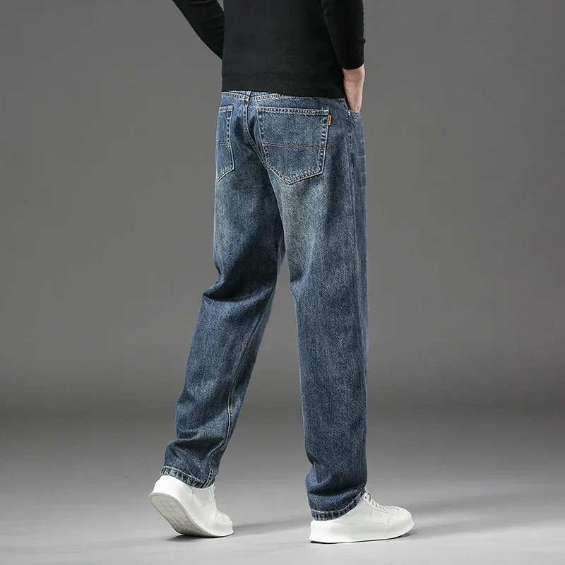 2024 осенне-зимняя брендовая одежда мужские модные джинсовые брюки 42 большие