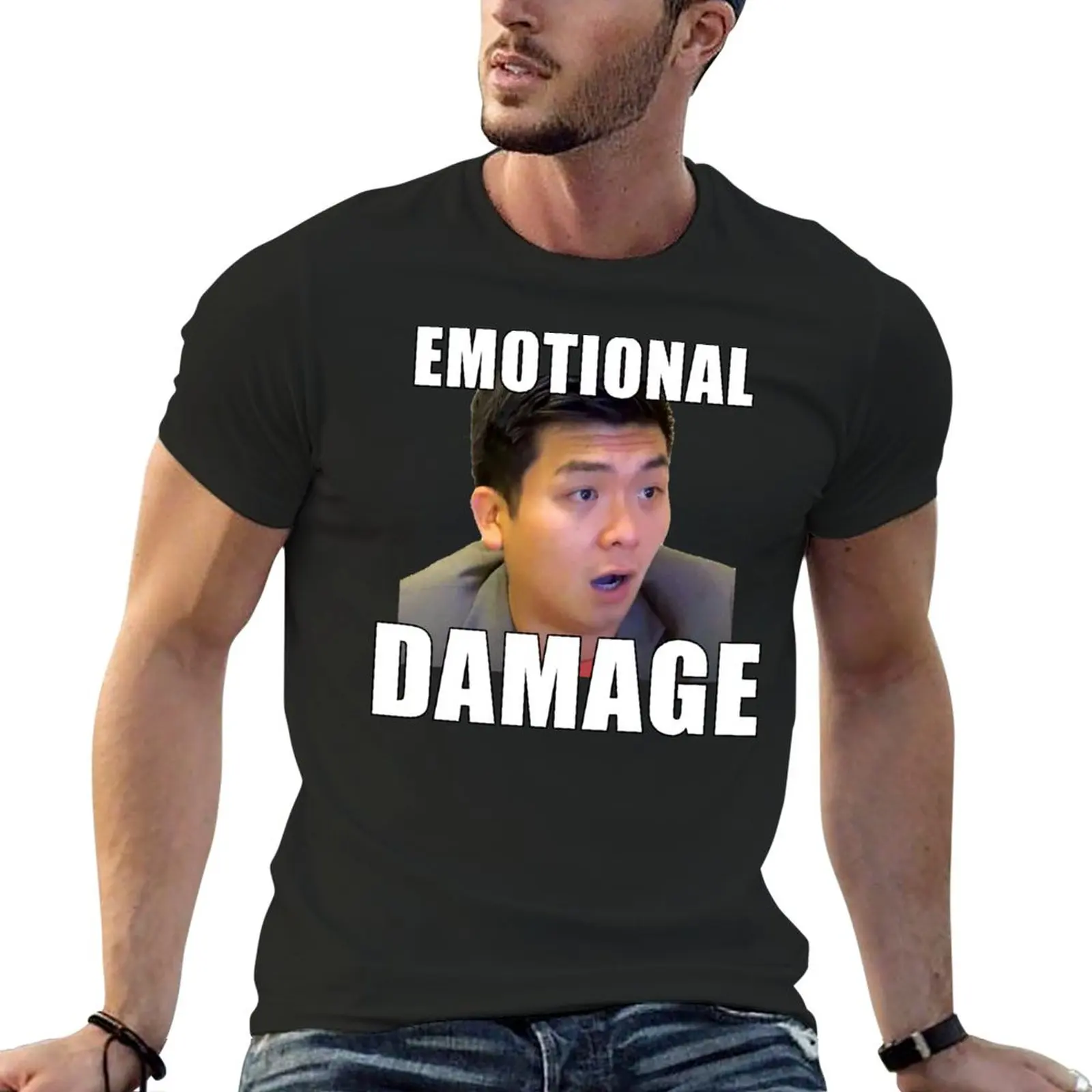 Новая футболка с эмоциональным повреждением кавайная одежда рубашки