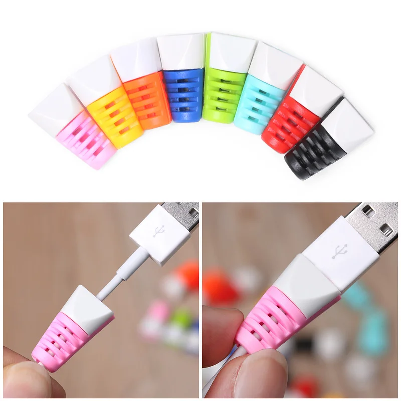 

Color Soft Silicone Cable Protector ClipS For iPhone Android USB Charging Cable Mini Portable Data Line Protective Case