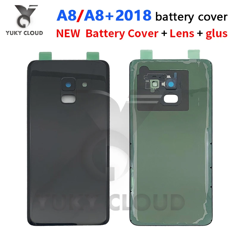 Задняя крышка аккумулятора из стекла для SAMSUNG Galaxy A8 A530F плюс задняя дверца корпуса A730 2018 года.