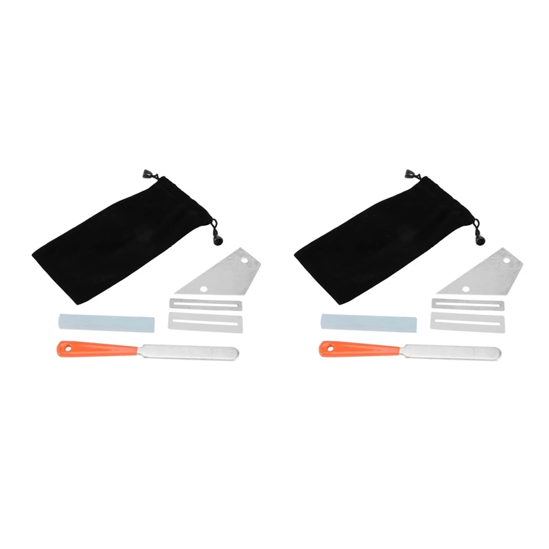 

2X Guitar Fret Crowning File Leveling Tool Grinding Protectors Repair Part Set Guitar Repair Tool Accessories