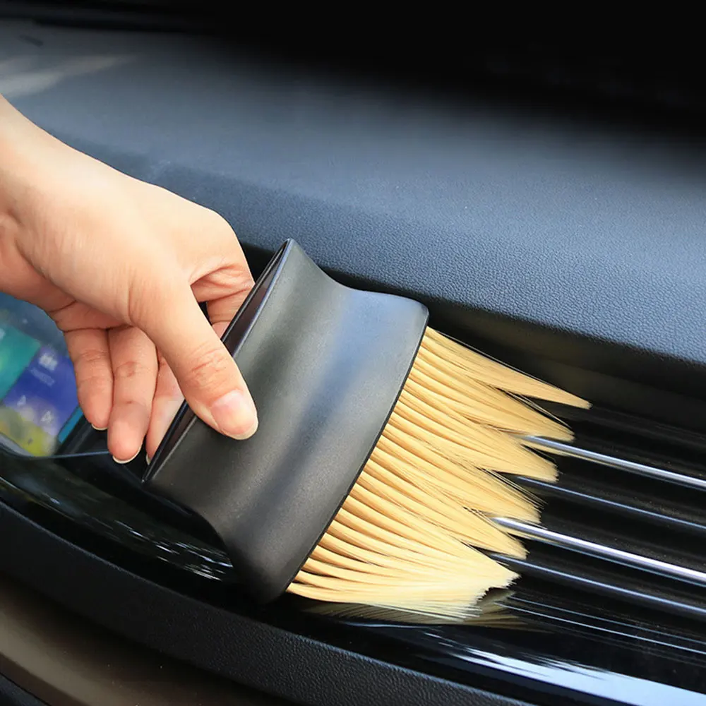 

Soft Nylon Car Air Conditioner Cleaner Brush Air Outlet Cleaning Brush Car Detailing Brush Dust Keyboard Cleaning Brush Tools