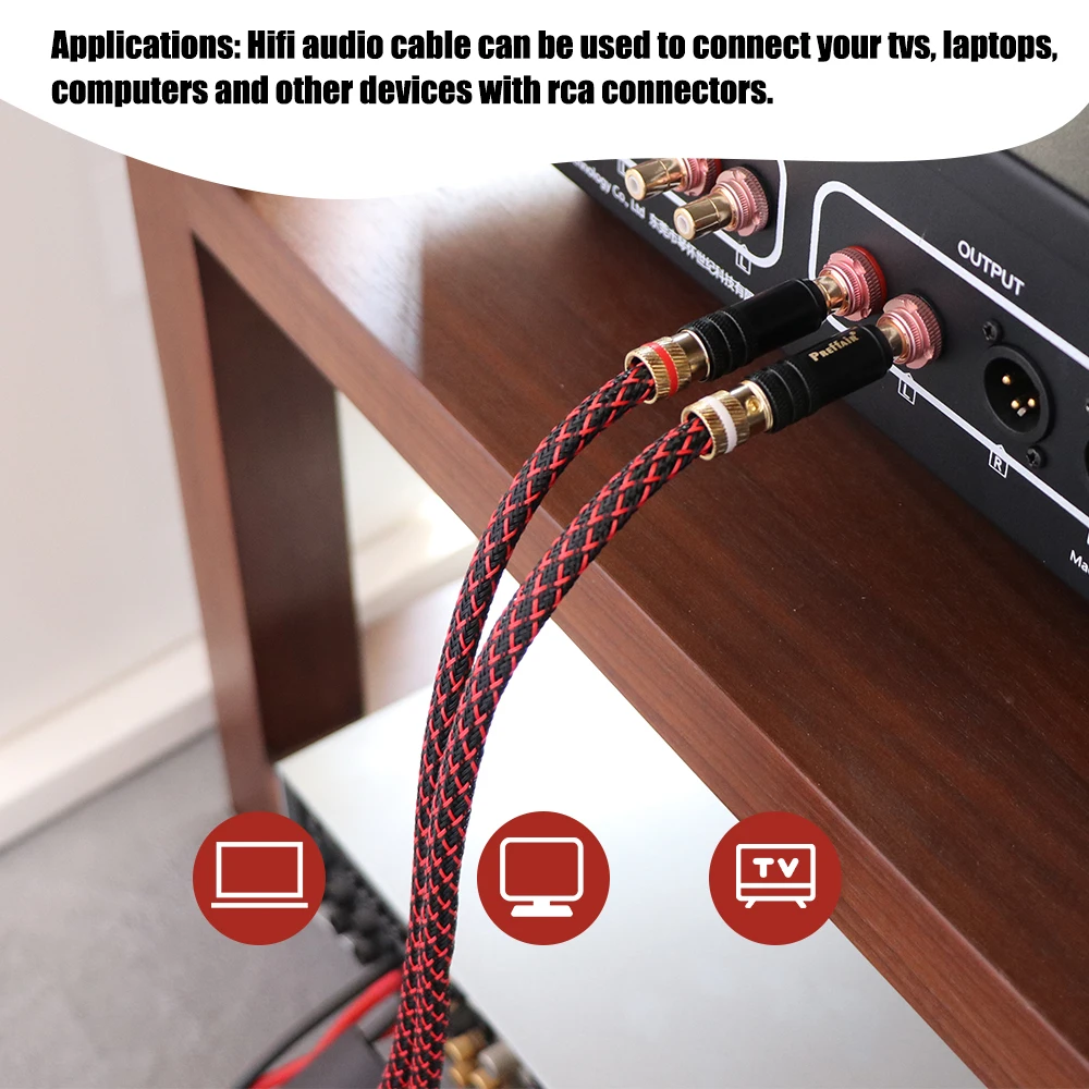 Высококачественный соединительный кабель X401 Hifi audio 5N OFC RCA удлинительный RCA-RCA с