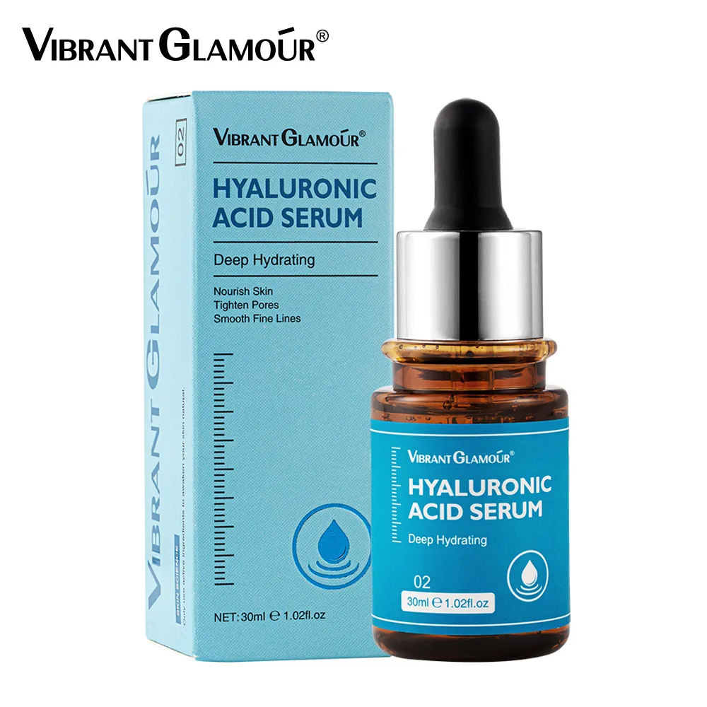 

VIBRANT GLAMOUR Hyaluronic Acid Face Serum Anti-Aging Shrink Pore Whitening Moisturizing Essence Face Cream Dry Skin Care 30ml