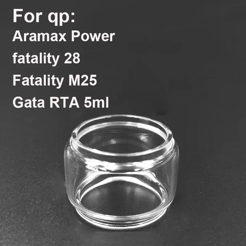 

Bubble Glass Tubes for qp Aramax Power fatality 28 Fatality M25 Gata RTA 5ml Glass Tank Mini Glass Cup 5PCS