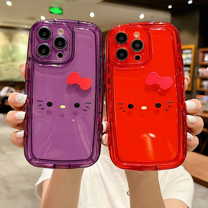 

Hello Kitty Clear Case For Xiaomi Mi 13 12 12S 11 11i 10i 10T Lite POCO X3 NFC X2 M5S M3 M2 F3 Redmi K60 K50 K40 Pro K30 Cover