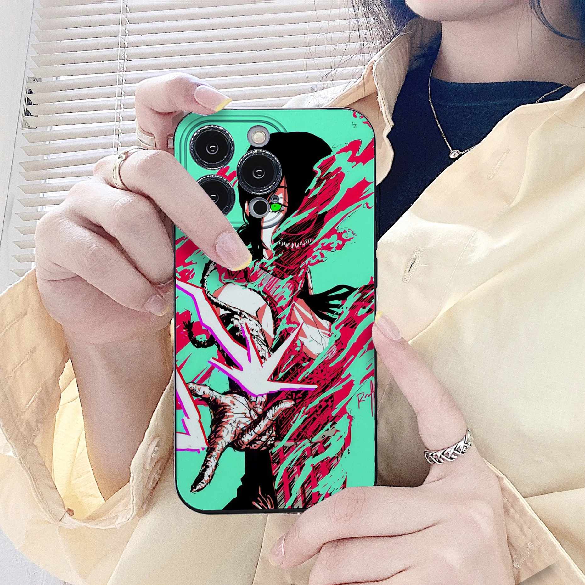 Силиконовый чехол для телефона с аниме бензопилой IPhone 13 12 Mini 11 14 Pro Max 8 7 Plus Xs Xr Se 2022 -