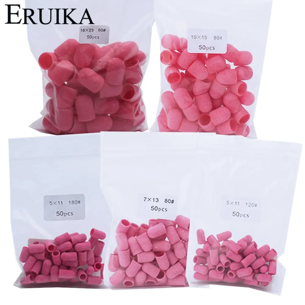 

NEW2023 50pcs Nail Sanding Bands Caps Nail Drill Bit With Mandrel Pedicure Manicure Remove Dead Skin Professional Foot Care Clea