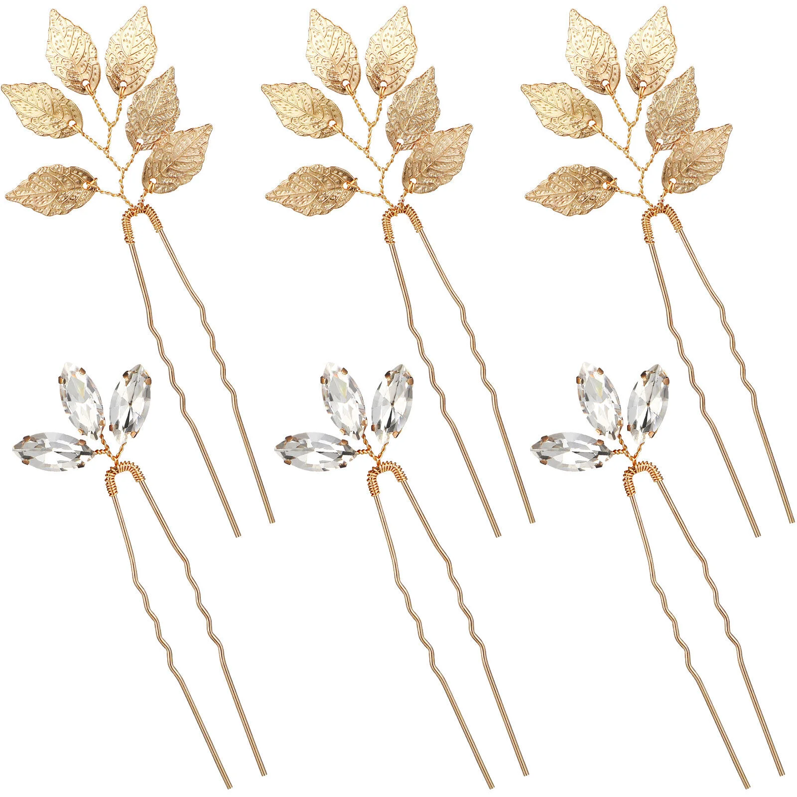 

6pcs Bridal Hair Pin Wedding Headpieces Bride Rhinestone Hairpins Women Updo Hair Accessories