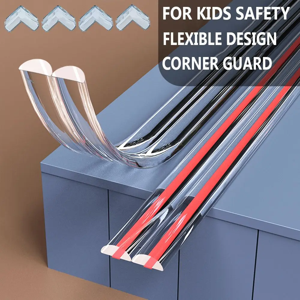 Baby Safety Self Adhesive Kids Transparent Desk Bumper Table Edge Guard Furniture Corner Protector Strip