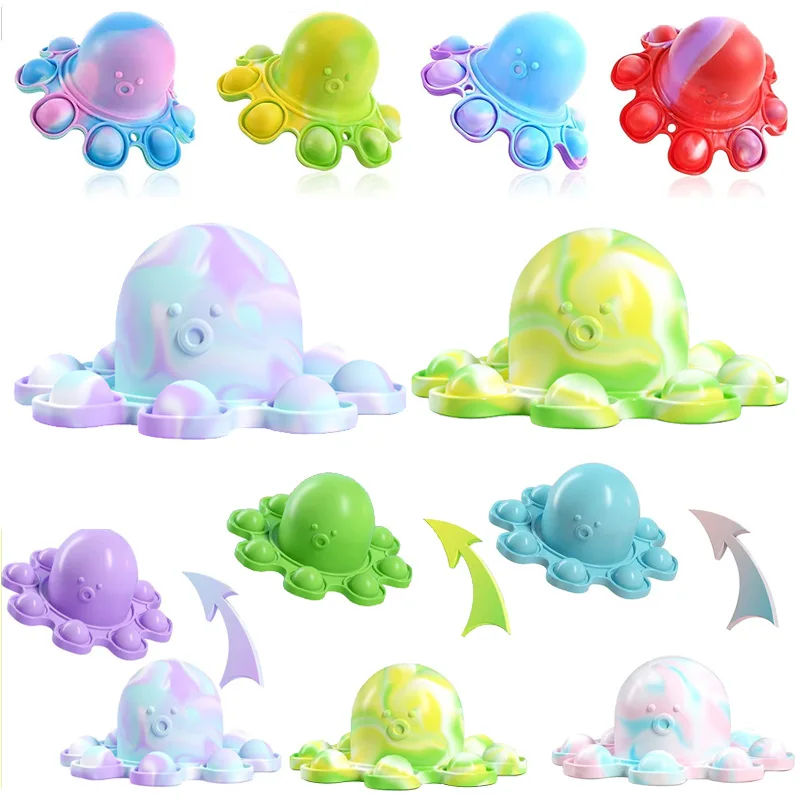 

Мини Реверсивные игрушки-антистресс, флип-кукла с пузырьками, Поппер-сжатие, сенсорные маленькие игрушки, для детей, малышей, для взрослых, с...