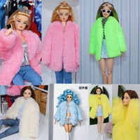 16 bjd doll outfits handmade winter soft fur coat jacket for barbie doll clothes 11 5 dolls accessories kids toy for girl gift