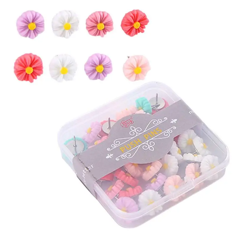 

30 шт., декоративные булавки в форме цветка