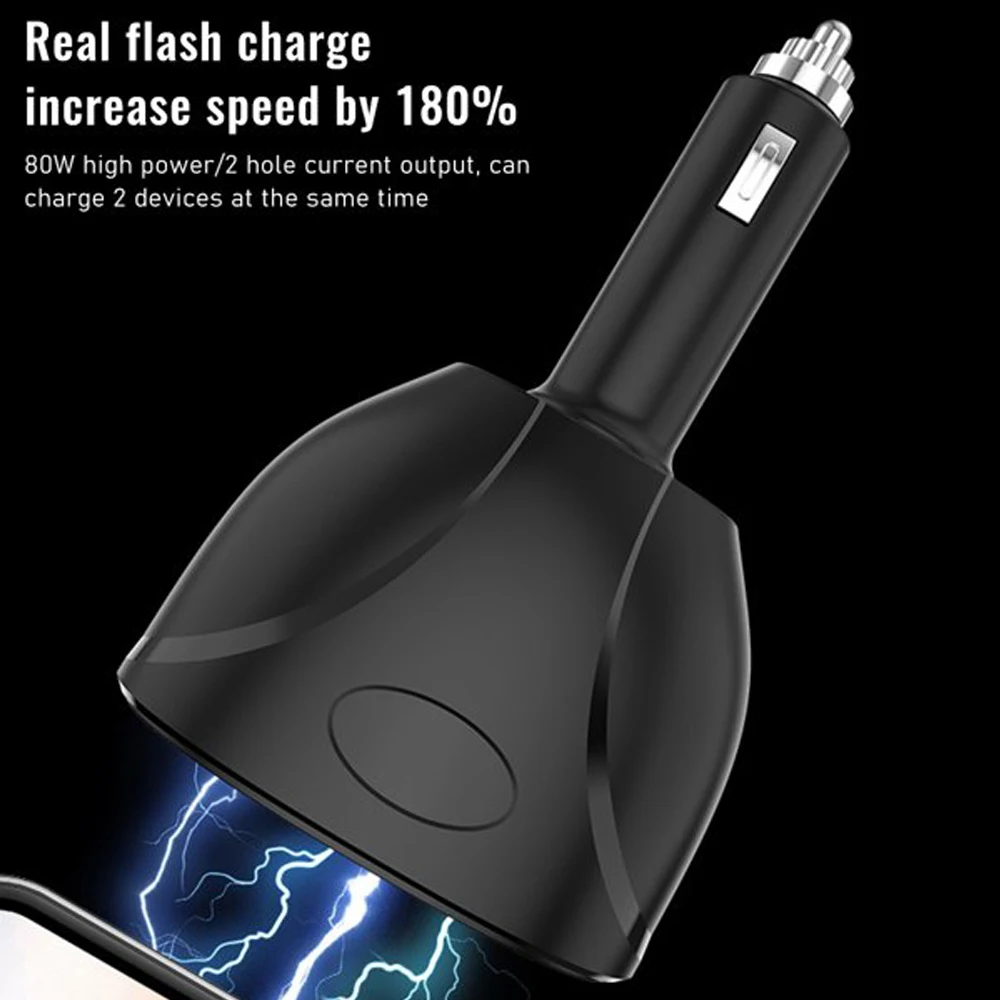 

Universal QC3.0 3.1A Dual USB Car Charger 12v For Smart Phones Xiaomi Huawei QC3.0 With Double Cigarette Lighter Socket Splitter