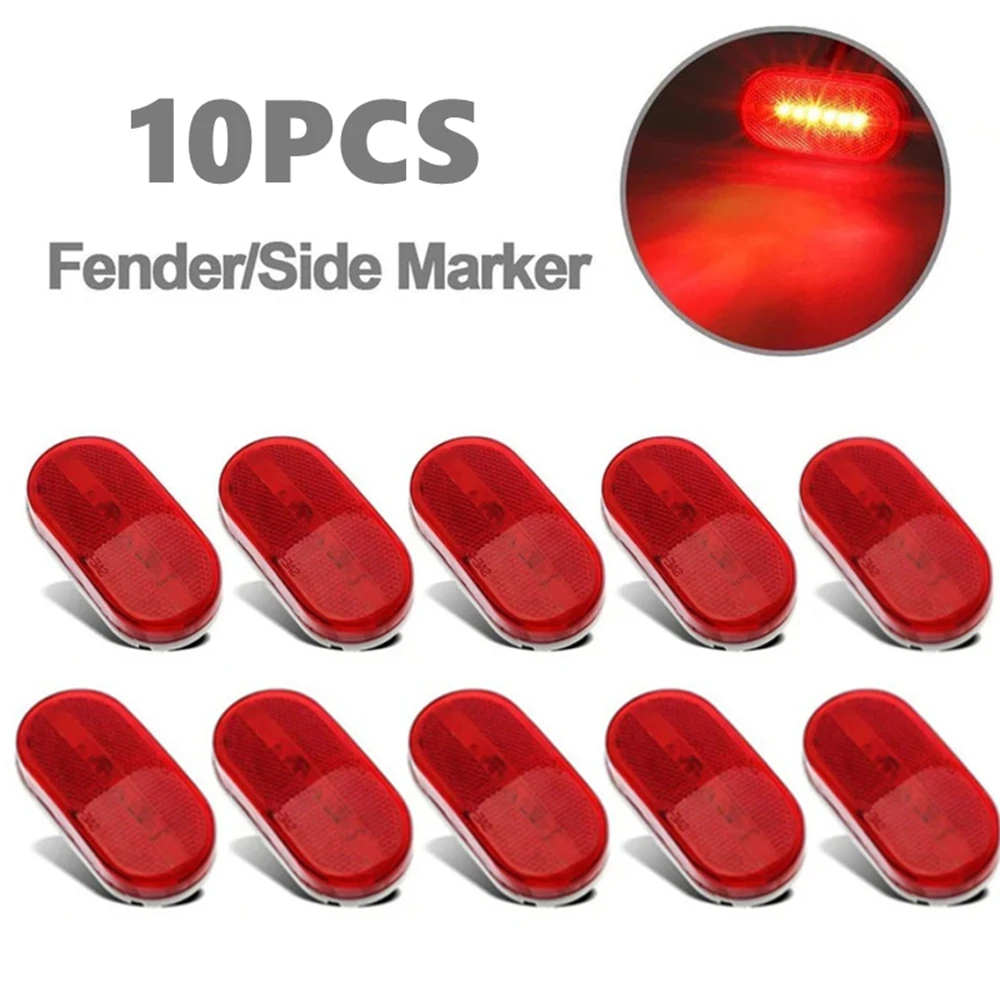 

10PCS RV Light Camper Trailer Lights Светодиодные габаритные огни 12V Motorhome RV Caravan Light 6LED Боковые габаритные фонари Габаритные огни