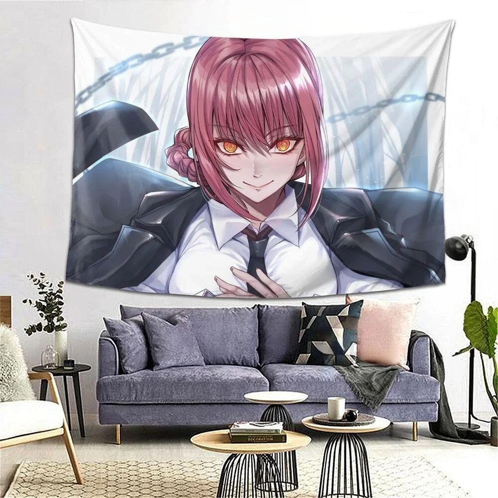 Настенный гобелен в стиле аниме с изображением ужасов и бензопилы манга