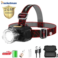 super bright xhp50 led headlamp zoomable headlight 3 mode usb rechargeable head torch waterproof camping outdoor head flashlight