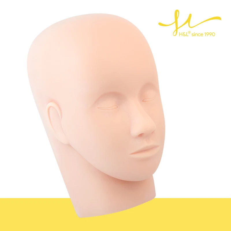 Eye Facial Make-up Practice Training Lashes Supplies for Eyelash Extensions Mannequin Head Flat with Practice Lashes CN(Origin)