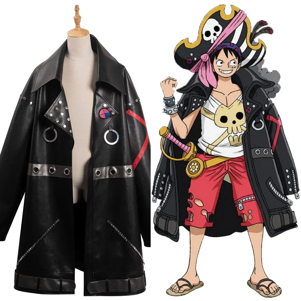 

ONE PIECE FILM RED LUFFY Cosplay Costume Coat Cloak Outfits Adult Men Halloween Carnival Suit Role Play Party Clothes