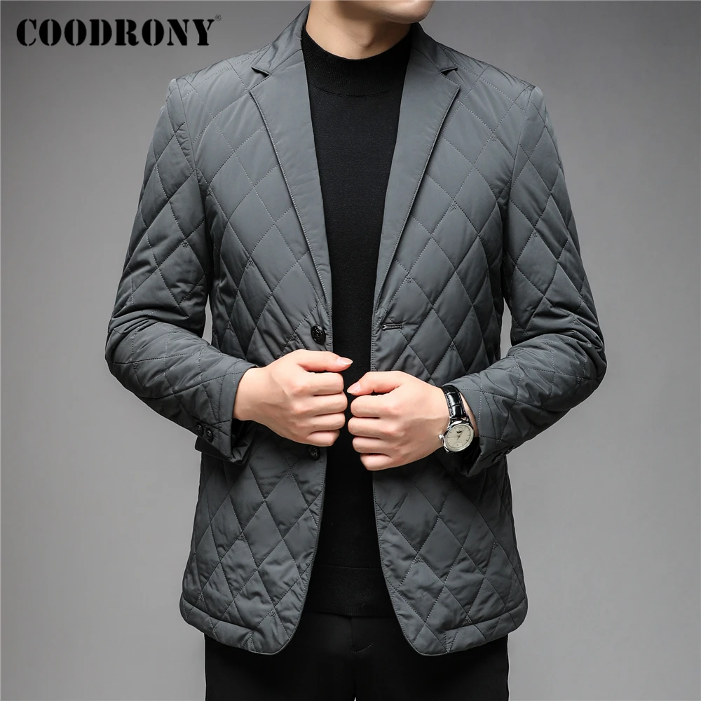 COODRONY Brand 90% White Duck Down Blazer Men Clothing Winter New Arrival Business Casual Suit Parka Soft Warm Jacket Coat Z8184