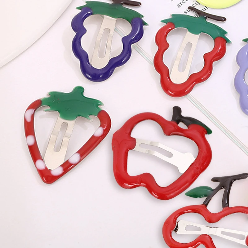 

1PCS Children Fruits Hairpin Korean Sweet Cute Hair Accessories Girls Summer Strawberry Banana BB Hair Claw Clips Kids Headwear