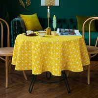round tablecloth printing coffee table cover party events dinning table nordic table clothes overlays baby shower birthday
