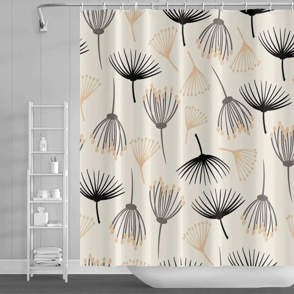 Штора для душа с абстрактным изображением водонепроницаемая тканевая занавеска