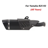 r25 r3 slip on motorcycle mid link tube and muffler stainless steel exhaust system for yamaha r25 r3 all years