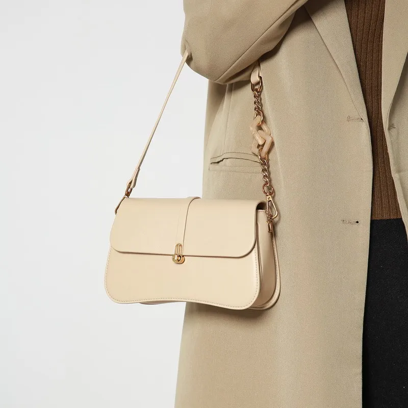 

Женская сумка для подмышек Senior Sense, Новинка лета 2023, роскошная Французская женская сумочка, нишевой дизайн, модная сумка через плечо на одно плечо