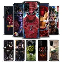 silicone phone case for oppo realme 5 5i 5s 6i 6 7 7i 8 8i 9 9i 5g pro xt black soft cover cases marvel superheroes posters