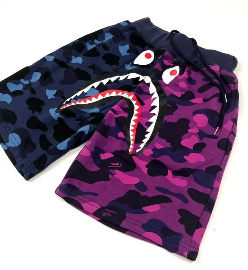 

Новые повседневные уличные короткие брюки для косплея Bape shark из хлопка