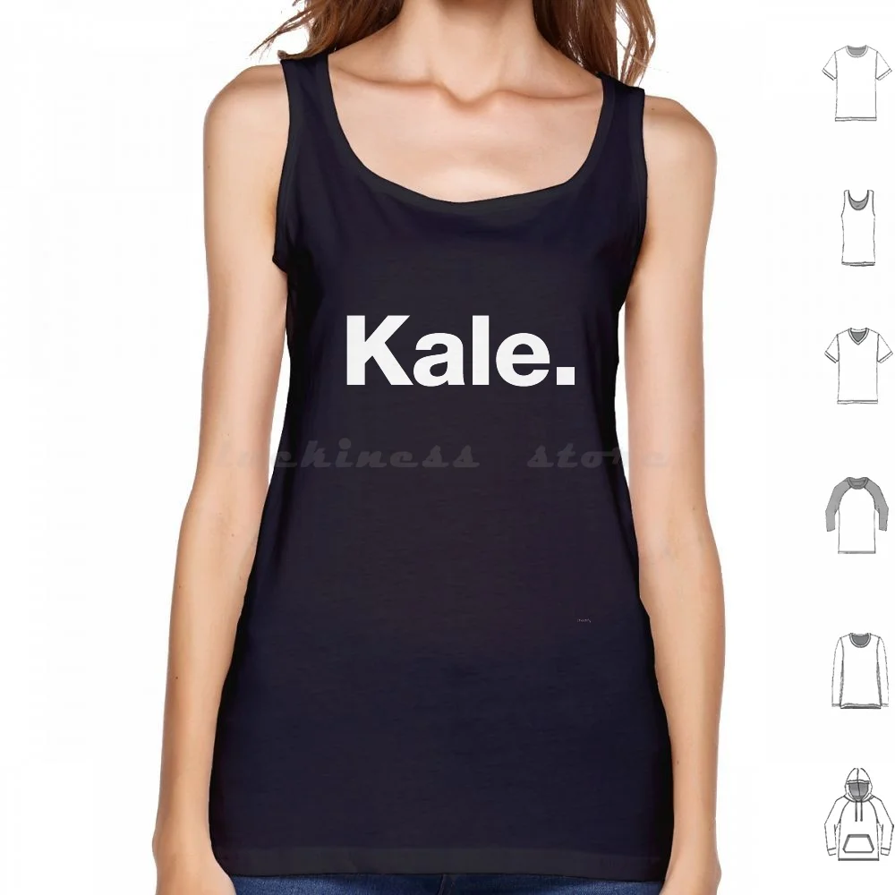 

Kale Tank Tops Print Cotton Kale Health Healthy Diet Salad Funny Simple Typography Cute Novelty Designer Font Pop