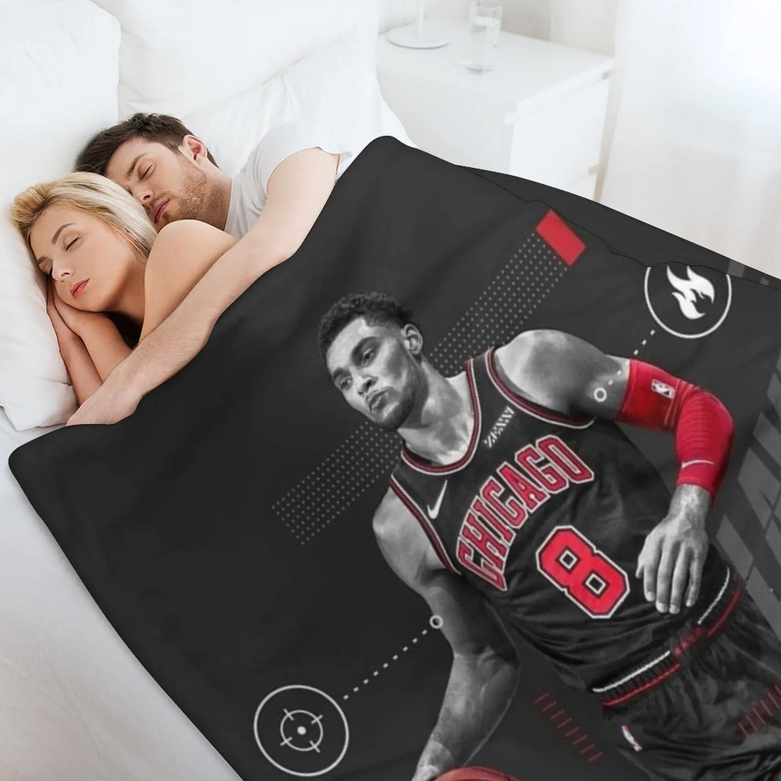 Одеяло Zach LaVine мягкие декоративные кровати движущиеся одеяла